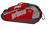 Prince EXO3 Triple Tennis Bag, Grey/Red/Silver