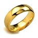 Bling Jewelry Gold Plated High Polish Comfort Fit Mens Tungsten Carbide Wedding Band Ring 8mm - Size 5