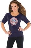 New York Yankees Women's Slit Shoulder Top from Touch by Alyssa Milano