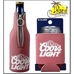 (2) Coors Light Pink Beer Can and Bottle Koozie Cooler by 