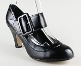 Leatherette Round Toe Maryjane Heel