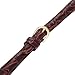 Timex Women's Q7B839 Leather Padded Crocodile Grain 13mm Brown Replacement Watchband
