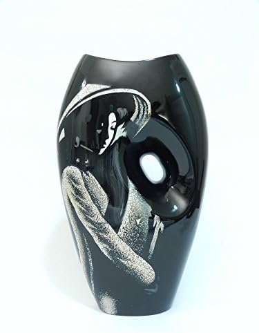 Fish-shape Black Lacquer Vase with Inlaid Eggshell