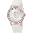 XOXO Women's XO8038 White Bumpy Silicone Rubber Strap Watch