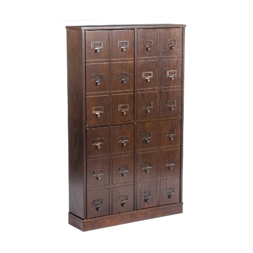 4-door Espresso Apothecary Media Cabinet