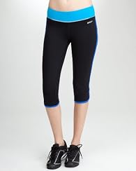 Power Blue Colorblock Tulip Capri - BEBE SPORT