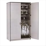 Harmony Narrow Instrument Cabinet with One/Two Optional Adjustable Shelves Shelf Option: 1 Shelf, Body/Trim: Blue Sandstone/Black, Door Style/Color: Solid Laminate w/Hasp Lock (Matches Body/Trim)