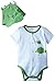 Gerber Baby Girls' Newborn Frogs Creeper with Cap