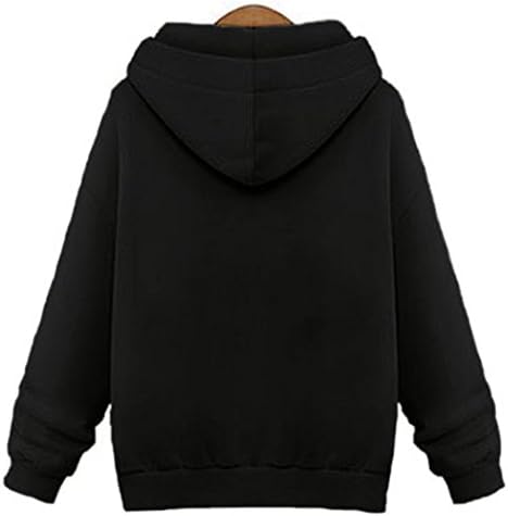 Blrose Street Fashion Hoodie with Side Zipper Sweatshirts(Black )