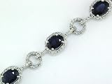 14K 6.65 CTW Sapphire & Diamond Bracelet