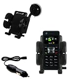 Samsung M620 Fahrzeugs Windschutzscheibenhalter mit Autoladegerät inklusive - verwendet Gomadic TipExchange Technology