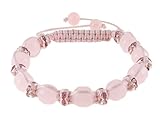 Genuine Rose Quartz Shamballa Bracelet - Pink Fertility Bracelet, Present for Her VALENTINE'S GIFT FOR HER