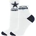 Dallas Cowboys Ladies Short Crew Roll Down Socks