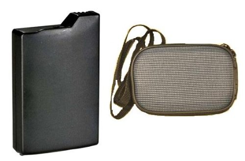 Extended Performance Replacement Battery for Specific Digital Camera and Camcorder Models / Compatible with Sony PSP-110, Sony PlayStation Portable Video Game Units: PSP-1000, PSP-1000K - Includes Hard Case Camera Bag