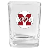 Set of 2 Mississippi State Bulldogs Square Shot Glass - NCAA College Athletics