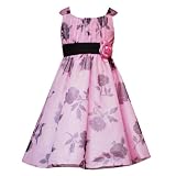 Rare Editions Girls 2T-6X PINK BLACK FLORAL MESH OVERLAY Special Occasion Wedding Flower Girl Easter Party Dress
