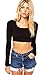 Vivian's Fashions Top - Crop Top, Long Sleeve