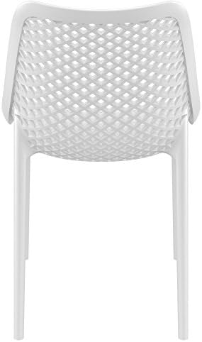 Clear Chair Store 014W Air Indoor and Outdoor Stacking Chair (Set of 4), White