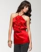 Silky Ruffle Halter Top main image