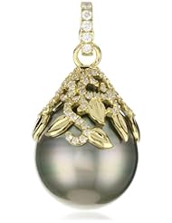 Katie Decker "Ivy" 18k Diamond and Tahitian Pearl Pendant Necklace