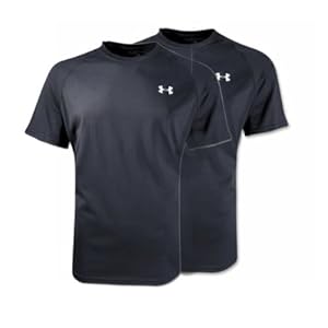 Under Armour Men's UA Tech Short Sleeve T-Shirt, Black, Extra Large 2-Pack