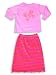 Mis Tee V-Us - Toddler Girls Long Sleeved Skirt Set, Pink, Orange