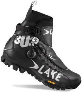Lake MXZ303-X Winter MTB Shoe - Wide (50, BLACK/SILVER)