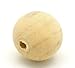 PEPPERLONELY Brand 50PC Natural Color Round Wood Spacer Beads 20mm(3/4 Inch)