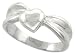 5/16 (8 mm) Sterling Silver High Polished Domed Heart Ring