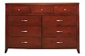 Modus Furniture Brighton 9 Drawer Dresser Cinnamon