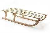 Schlitten Holz 88 cm mit Leine Holzschlitten Rodel Kinderschlitten -