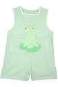 ZU Petit Ami Newborn Boys Frog Gingham Romper