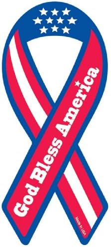 God Bless America Small Ribbon Magnet Set of 4