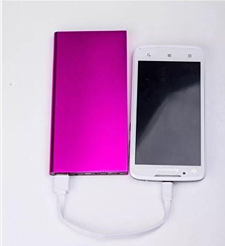 eShopMind 8000mAh Ultra-Thin Dual USB Portable Power Bank External Battery Backup Chargerfor iPhone 6 Plus 5S 5C 5 4S, iPad Air 2 Mini 3, Samsung Galaxy, Motorola, Nokia - Rose Red