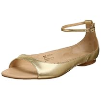 Matisse Women's Scoop Ankle Open Toe Flat,Gold,7 M