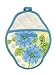 Jessie Steele Pot Mitt, Blue Polka Floral