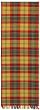Durable Hand Woven 100% Cotton Colorful Yellow Plaid Table Runners 12x72 Inches Set of Two