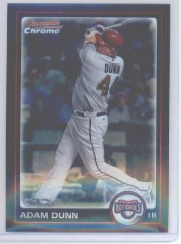 2010 Bowman Chrome Baseball Card # 93 Adam Dunn - Washington Nationals - MLB Trading Card in Screwdown Case