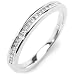 0.15 Carat Round Cut Diamond Half Eternity Ring in Platinum