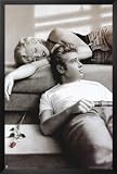 Marilyn Monroe and James Dean Lamina Framed Poster Print, 26x38