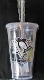 Pittsburgh Penguins Double Wall Tumbler with Straw