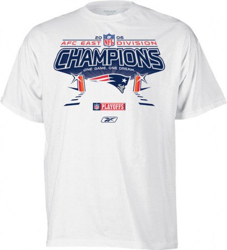New England Patriots 2006 AFC East Division Champions Official Locker Room T-Shirt