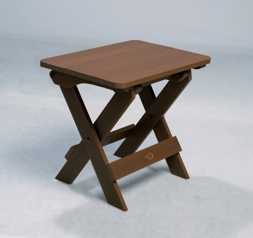 Highwood Folding Adirondack Side Table, Weathered Mahogany