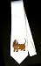 Party Decoration Necktie with hound, standing, dog, wagging, brown