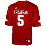 Adidas Arkansas Razorbacks #5 Cardinal Replica Football Jersey
