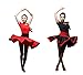 Faship Womens Black Red Ballroom Latin Tango Rumba Cha Cha Samba Dance Dress