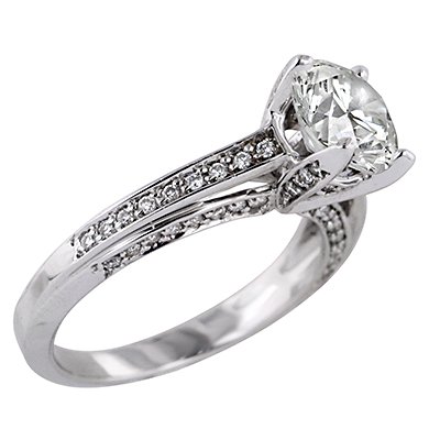 0.35 Ct Verragio Diamond Engagement Ring Setting 18k White Gold