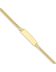 14k Curb Link Baby Id Bracelet