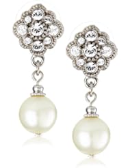 1928 Bridal Amore Dazzling Pearl Drop Earrings