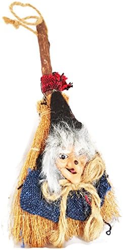 By Angel Witch on Broom Stick with Brown Bow